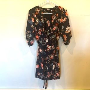 41 Hawthorne floral belted shirt dress